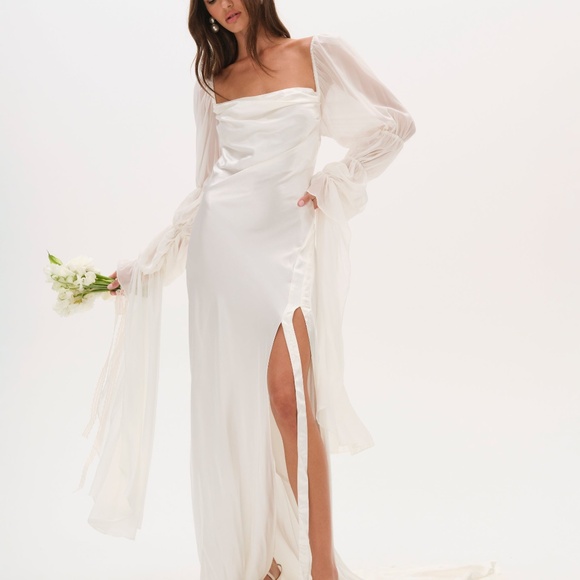 For Love & Lemons Willow Bridal Gown S / White - Picture 1 of 3
